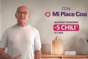 Alfonso signorini nella pubblicità "Mi piace così"